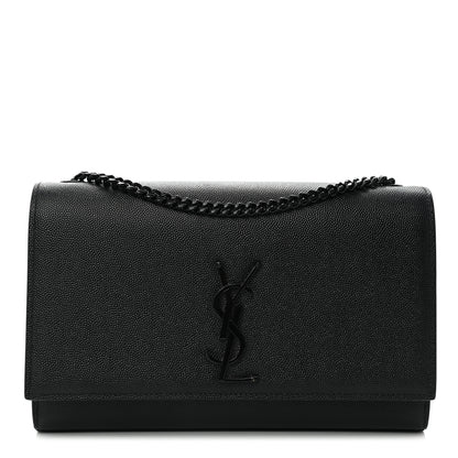 Saint Laurent Grain De Poudre Medium Classic Monogram Kate Satchel Black 1 of 8