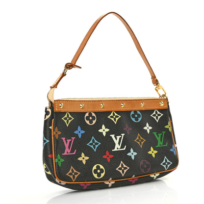 Louis Vuitton Monogram Multicolor Pochette Accessories Black 3 of 8