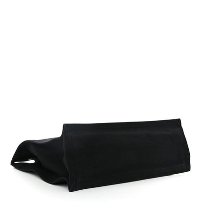Saint Laurent Linen Calfskin Rive Gauche Tote Black 4 of 11