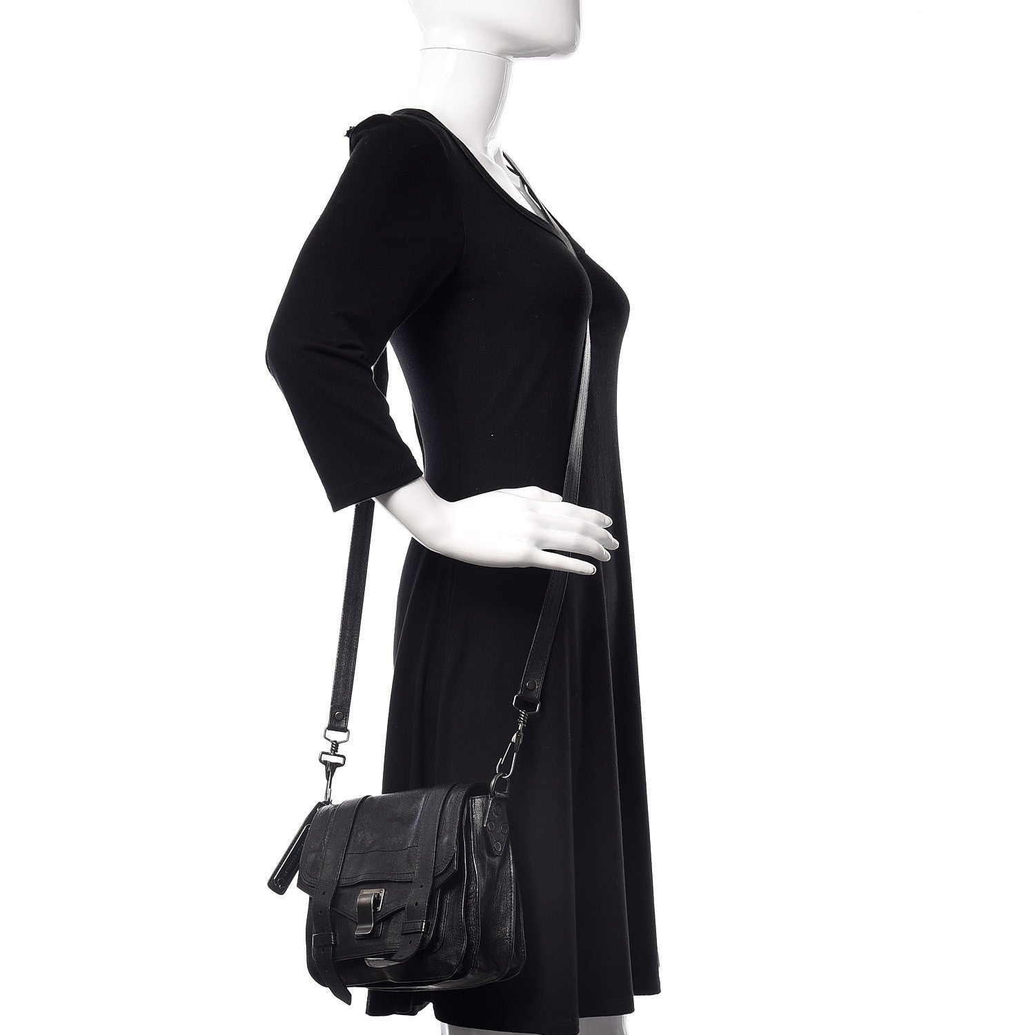 Proenza Schouler Lambskin PS1 Mini Pouch Messenger Black 2 of 11