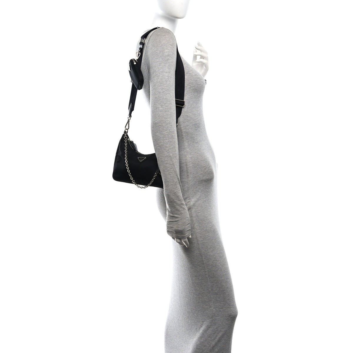Re-Nylon Saffiano Re-Edition 2005 Shoulder Bag Black