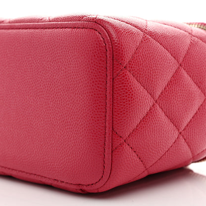 Chanel Caviar Quilted Small Vanity Case With Chain Pink 11 of 12