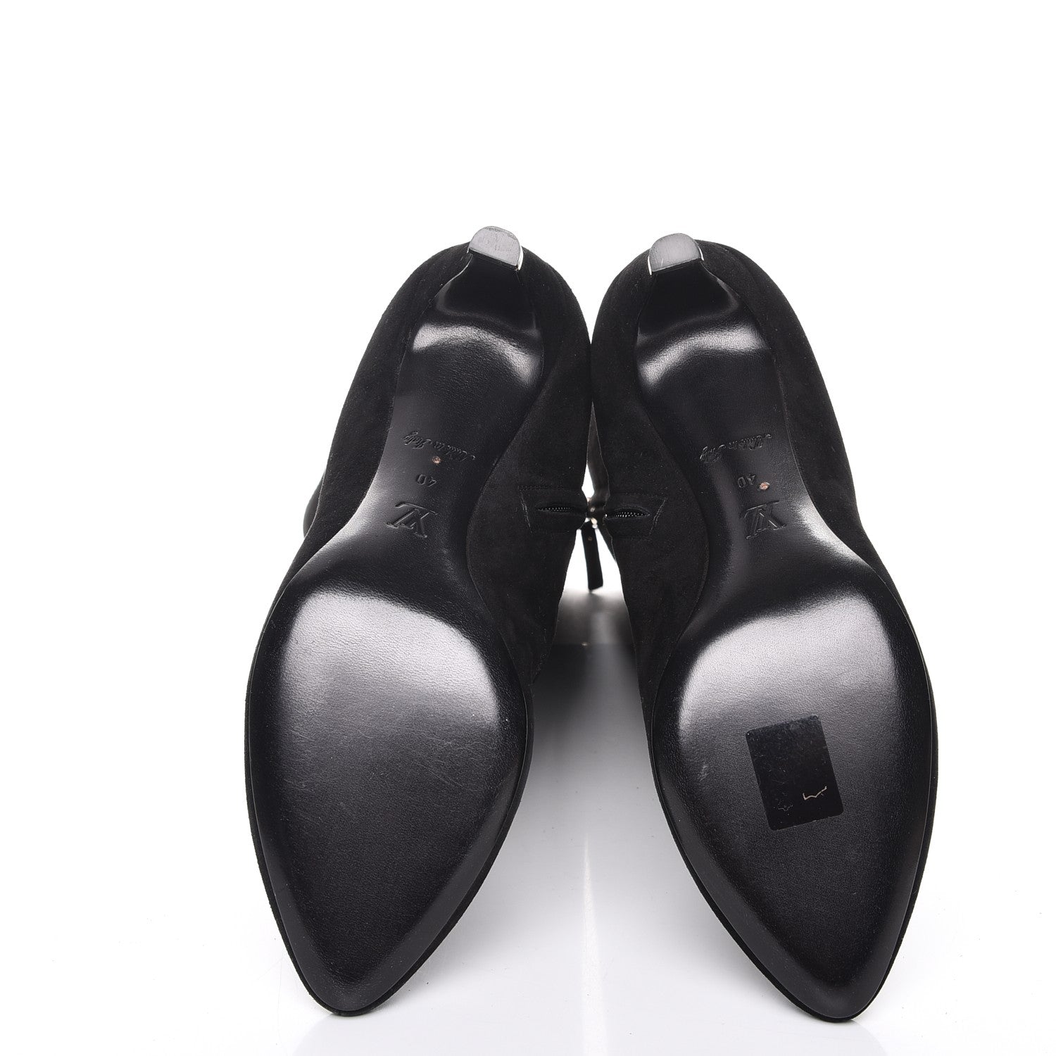 Louis Vuitton Suede Goatskin Praise High Boots 40 Black 5 of 10