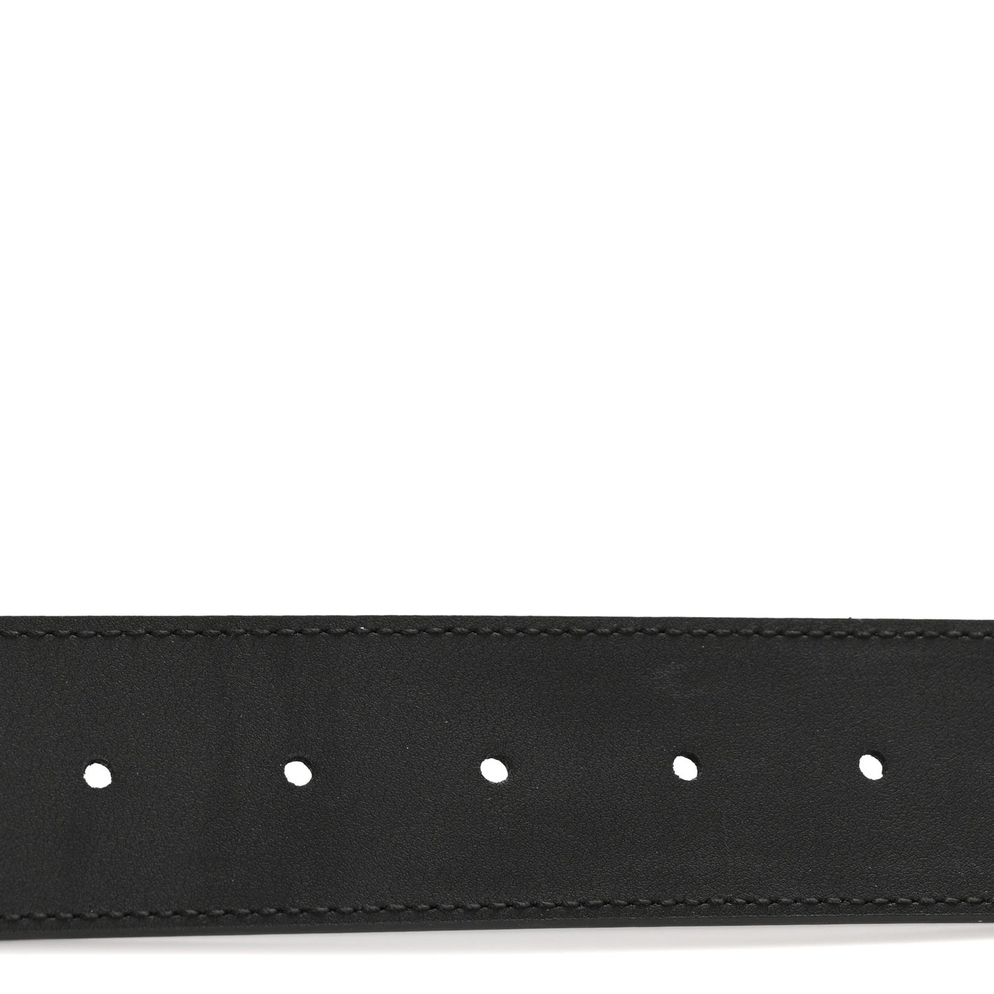 Moon Calfskin Pearl Double G 40mm Belt 80 32 Black Cream