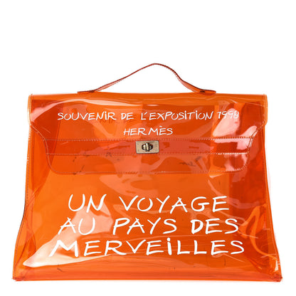 Hermes Vinyl Souvenir De L'Exposition Kelly Orange 1 of 12