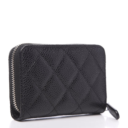 Chanel Caviar Quilted Zip Coin Purse Black 2 of 7