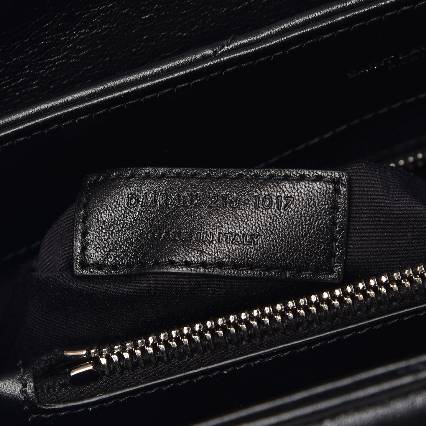 Calfskin Y Quilted Monogram Medium Loulou Chain Satchel Black