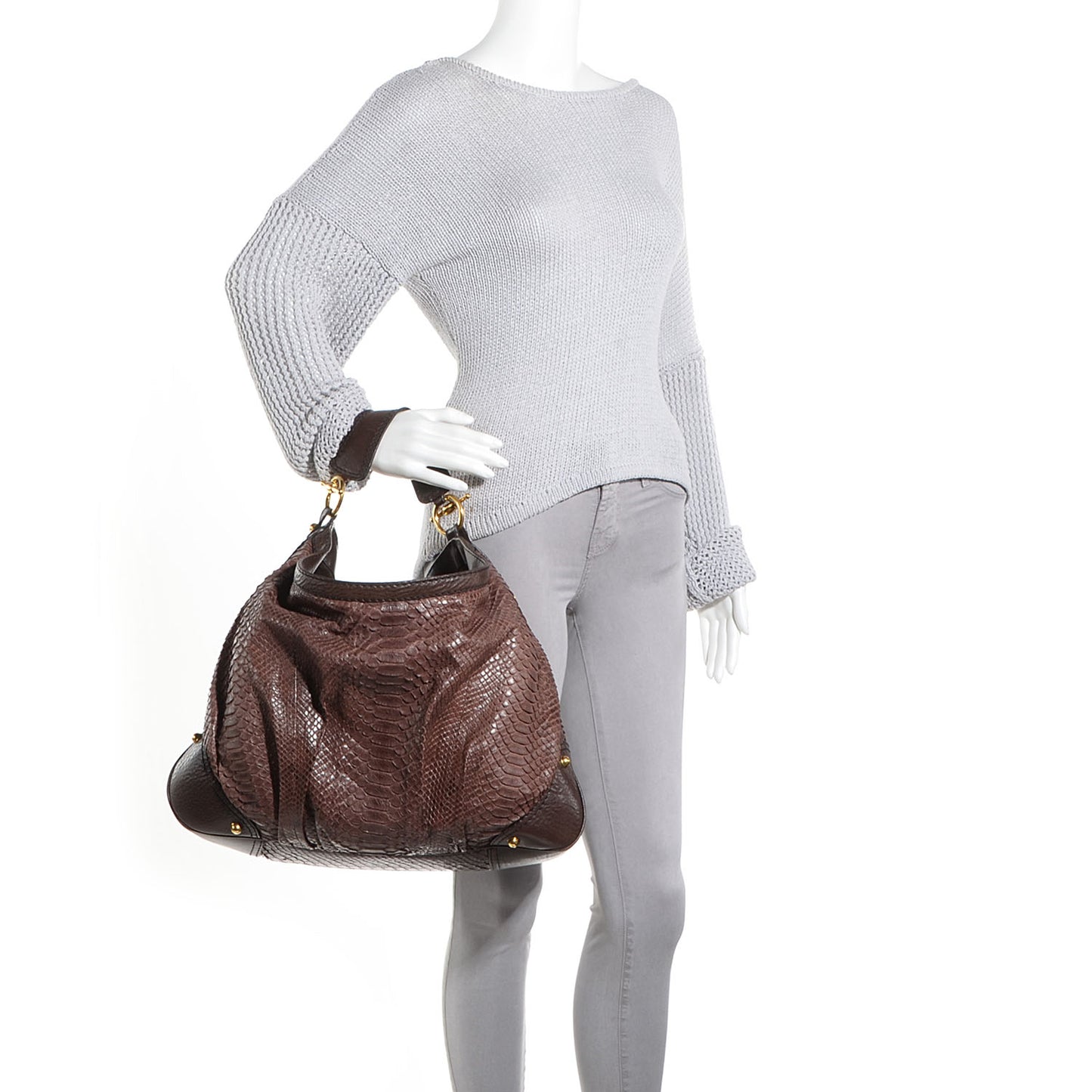 Python Large Jockey Hobo Brown
