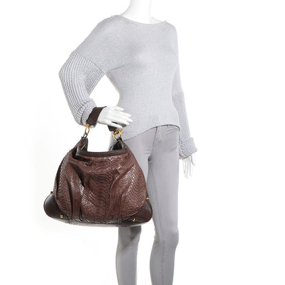 Gucci Python Large Jockey Hobo Brown 2 of 7