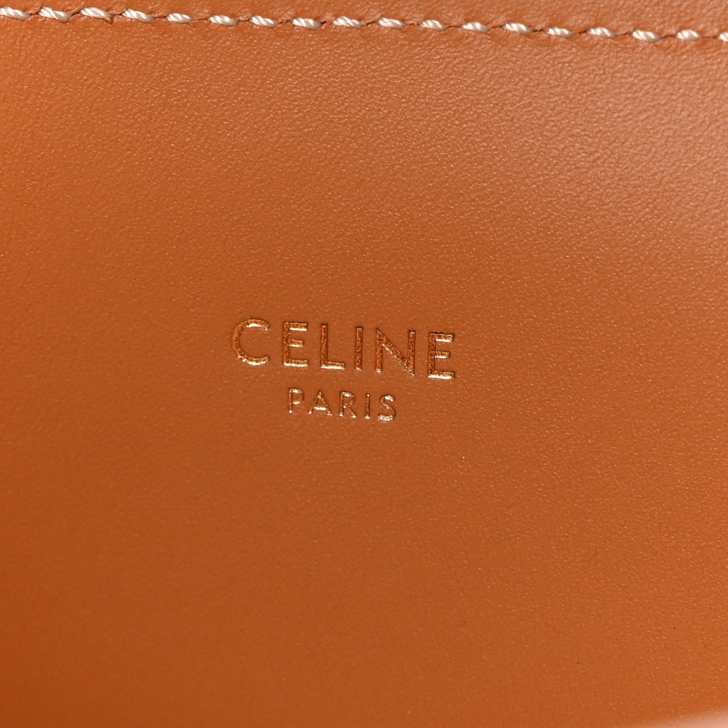 Celine Canvas Calfskin Logo Print Small Vertical Cabas Natural Tan 7 of 10