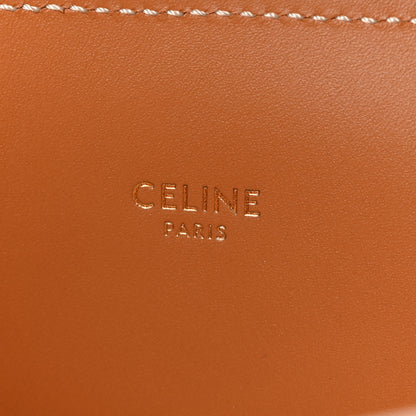 Celine Canvas Calfskin Logo Print Small Vertical Cabas Natural Tan 7 of 10