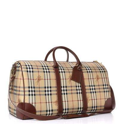 Burberry Haymarket Check Duffle Bag Brown 4 of 11