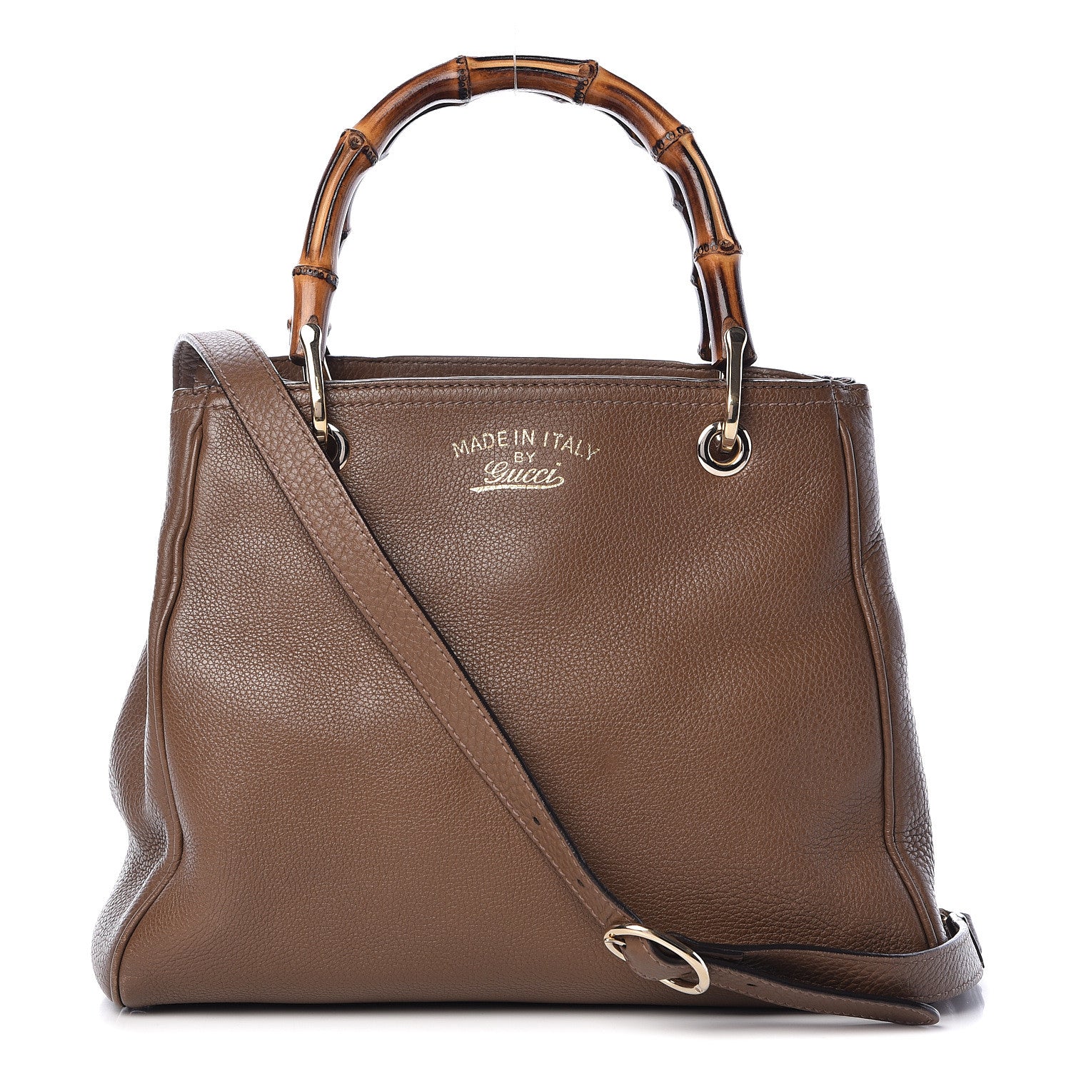 Gucci Calfskin Small Bamboo Shopper Tote Acero 1 of 14
