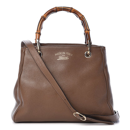 Gucci Calfskin Small Bamboo Shopper Tote Acero 1 of 14