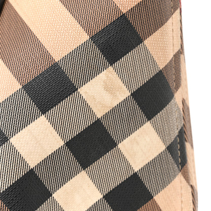 Burberry Patent Trim Nova Check Shopper Tote Black 14 of 21