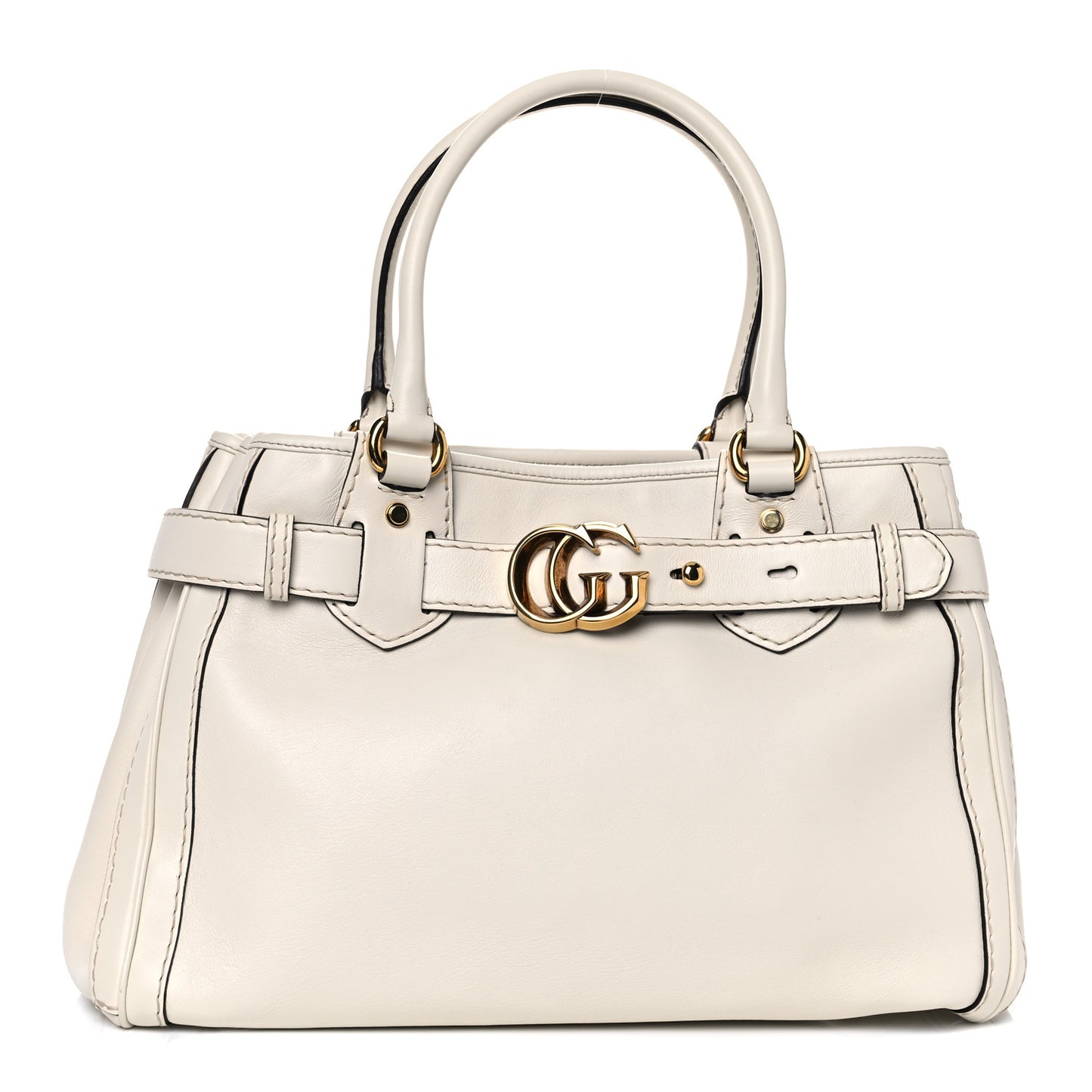 Calfskin Medium GG Running Tote White