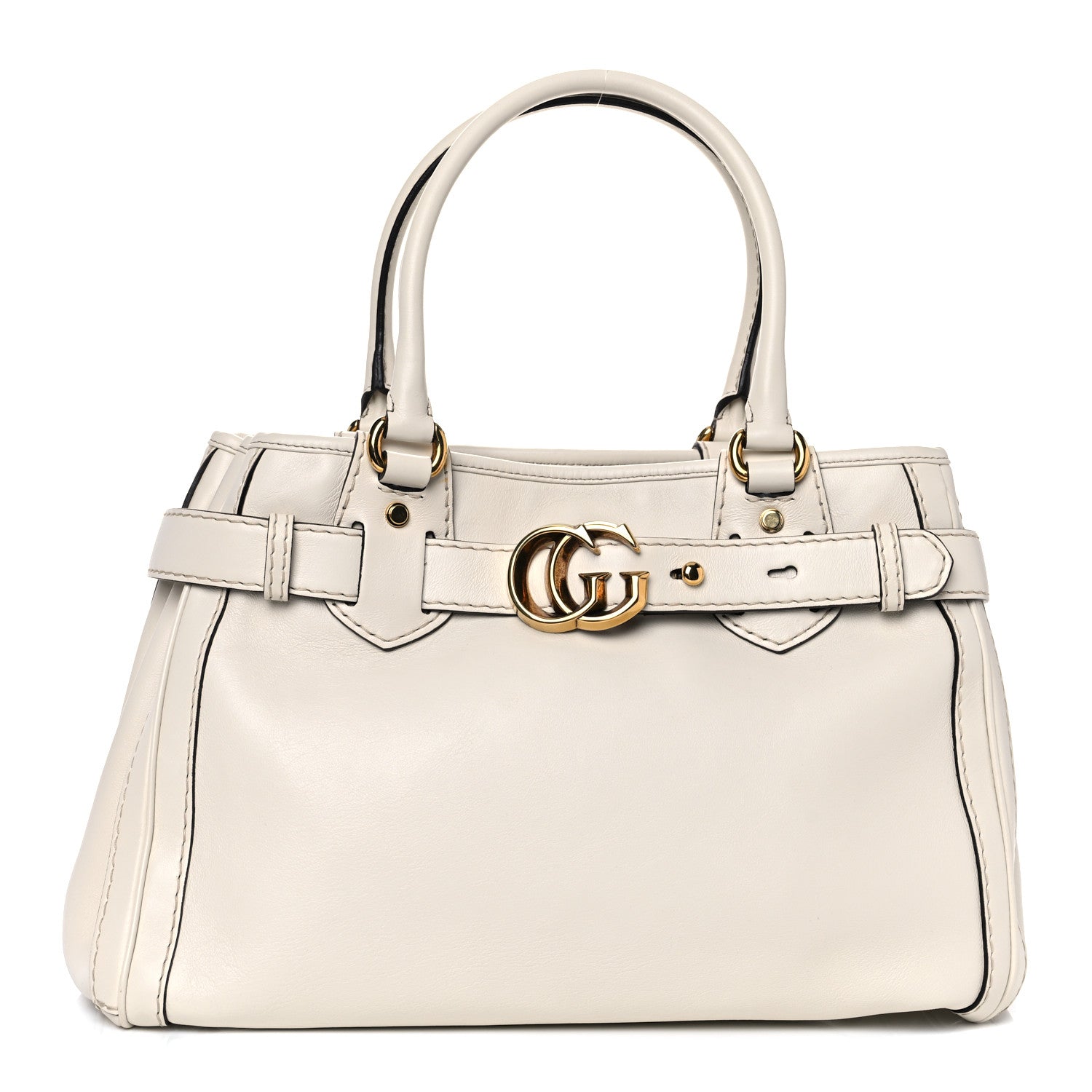 Gucci Calfskin Medium GG Running Tote White 1 of 10
