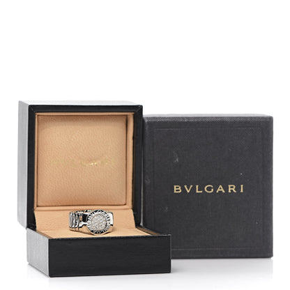 Bulgari 18K White Gold Diamond Tubogas Ring 52 6 5 of 5