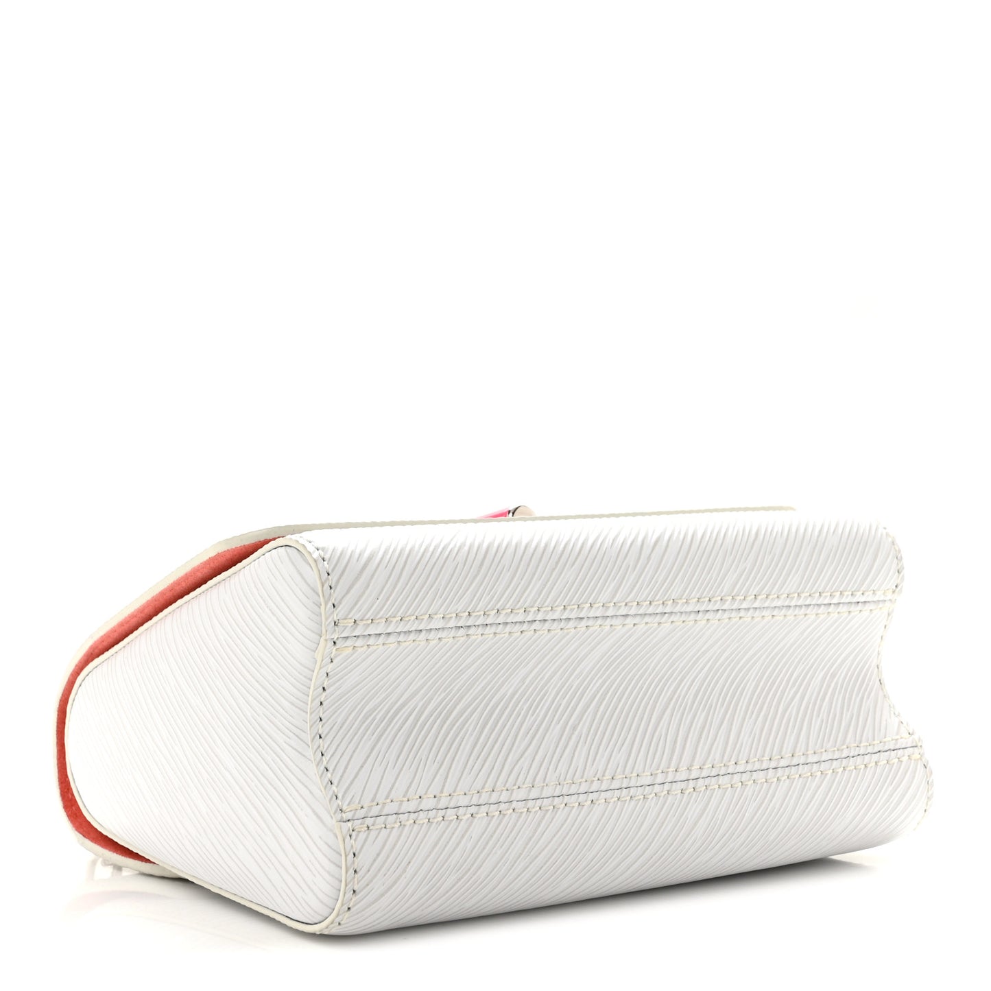 Epi Twist Braided Strap Shoulder Bag PM White PInk
