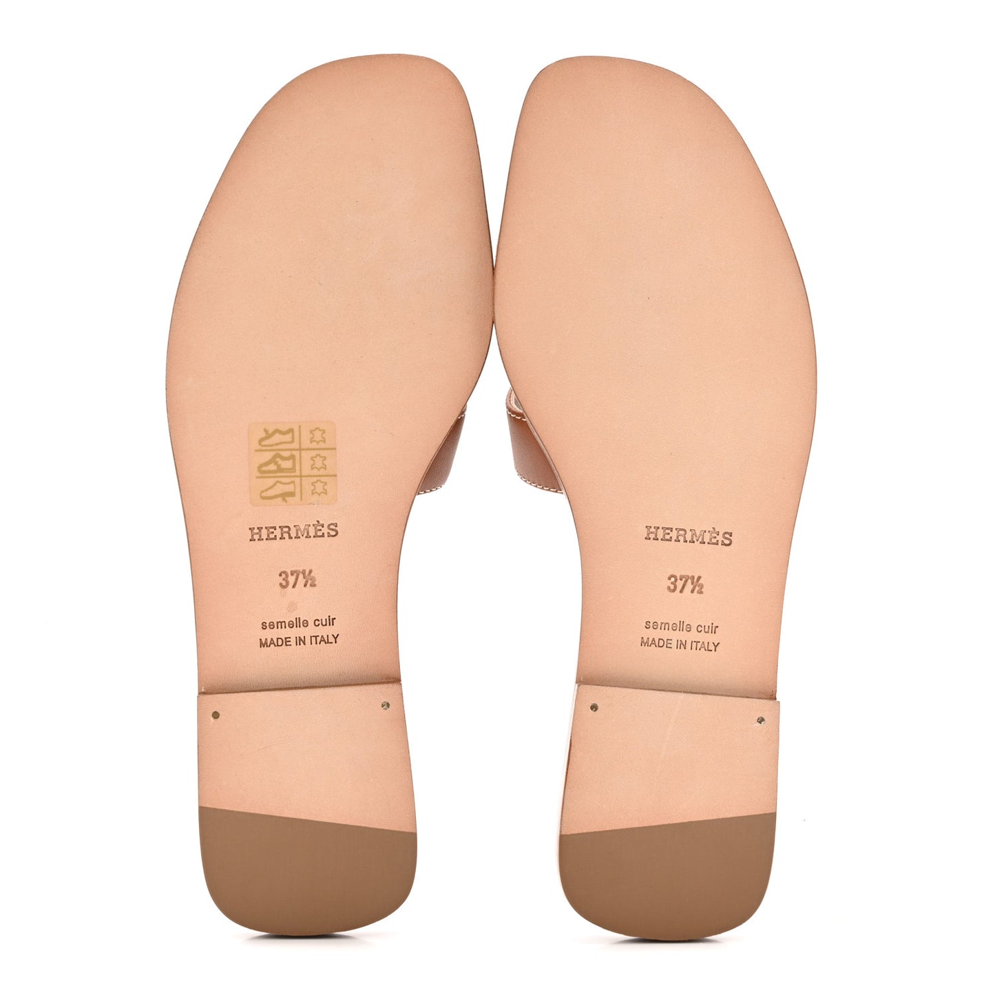Box Calfskin Oran Sandals 37.5 Gold
