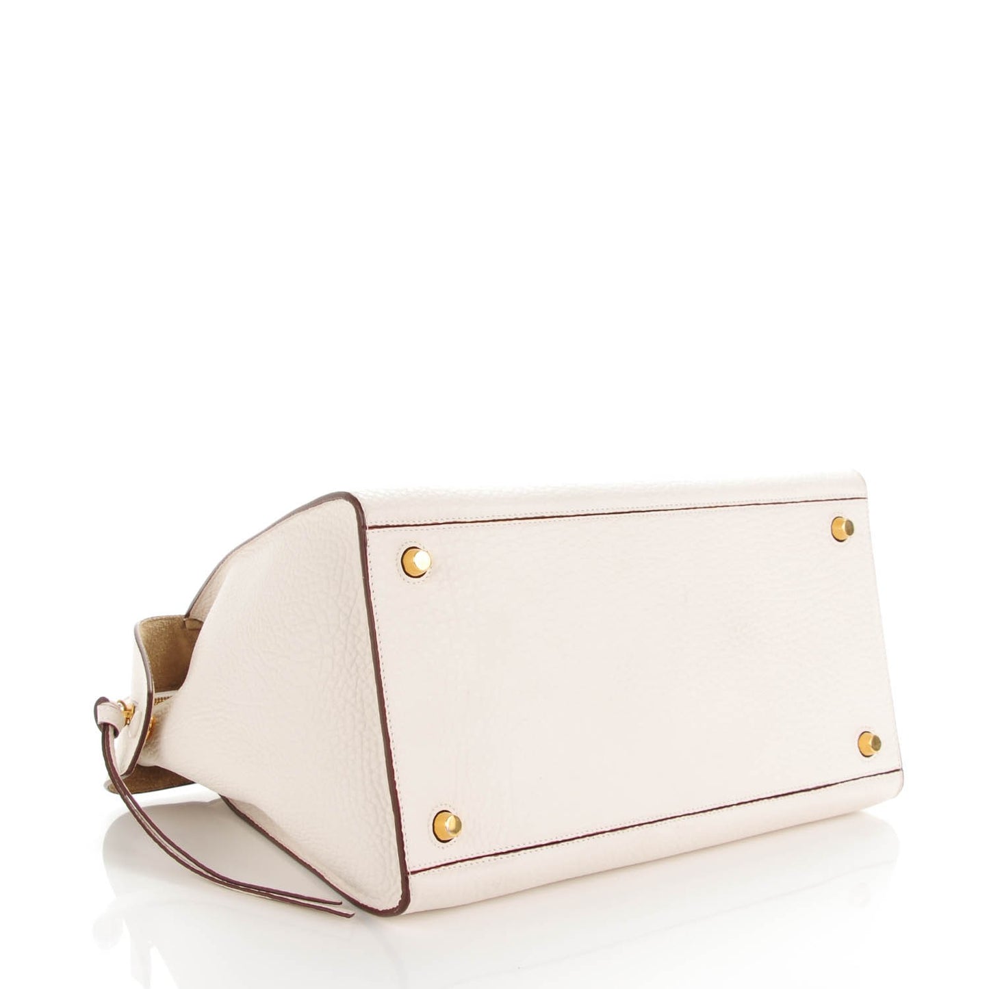 Bullhide Calfskin Medium Ring Bag White