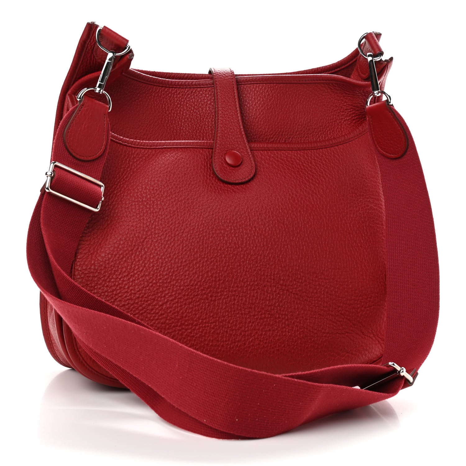 Hermes Taurillon Clemence Evelyne III GM Rouge Garance 2 of 8