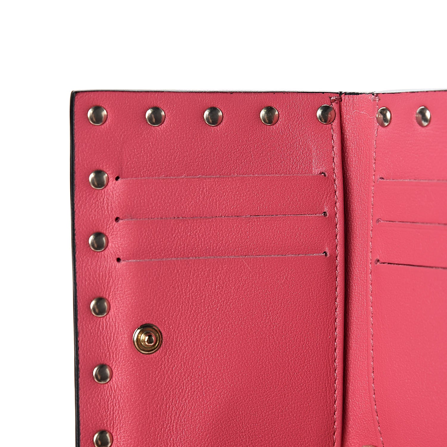 Valentino Garavani Vitello Rockstud Coin Case Card Holder Shadow Pink 12 of 14