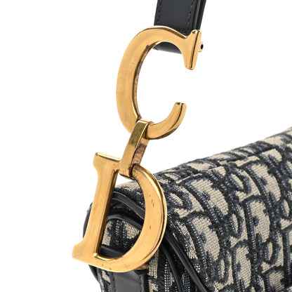 Christian Dior Oblique Saddle Bag Blue 11 of 12