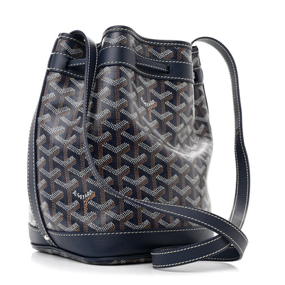 Goyard Goyardine Petit Flot Bucket Bag PM Navy 3 of 10