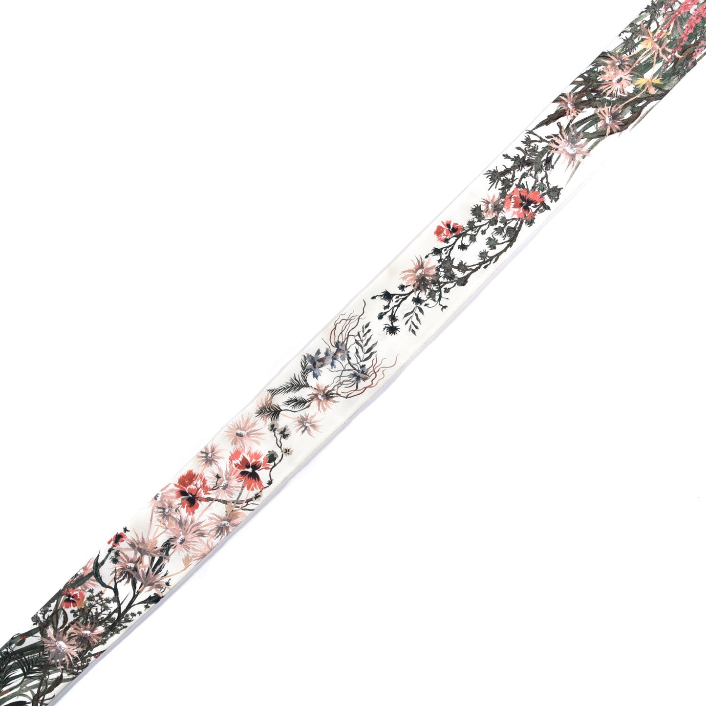 Silk Jardin Champetre Mitzah Scarf White
