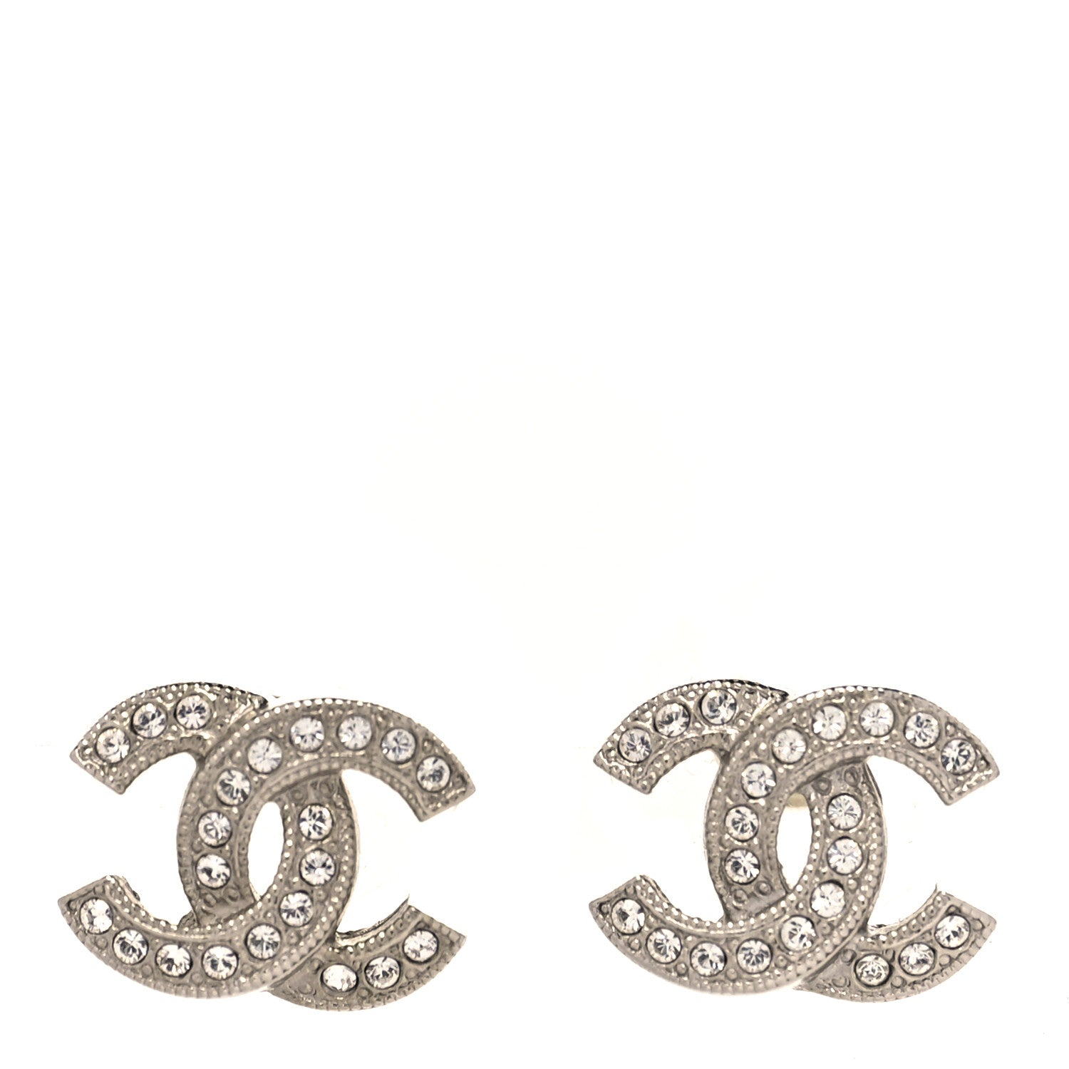 Chanel Crystal CC Earrings Gold 1 of 5