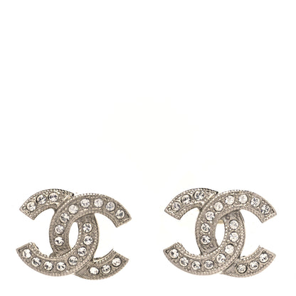 Chanel Crystal CC Earrings Gold 1 of 5