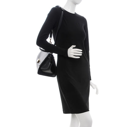 Celine Shiny Goatskin Small Trapeze Black 2 of 6