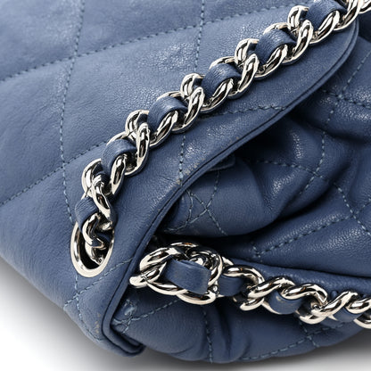 Chanel Washed Lambskin Quilted Medium Chain Around Messenger Blue 18 of 19