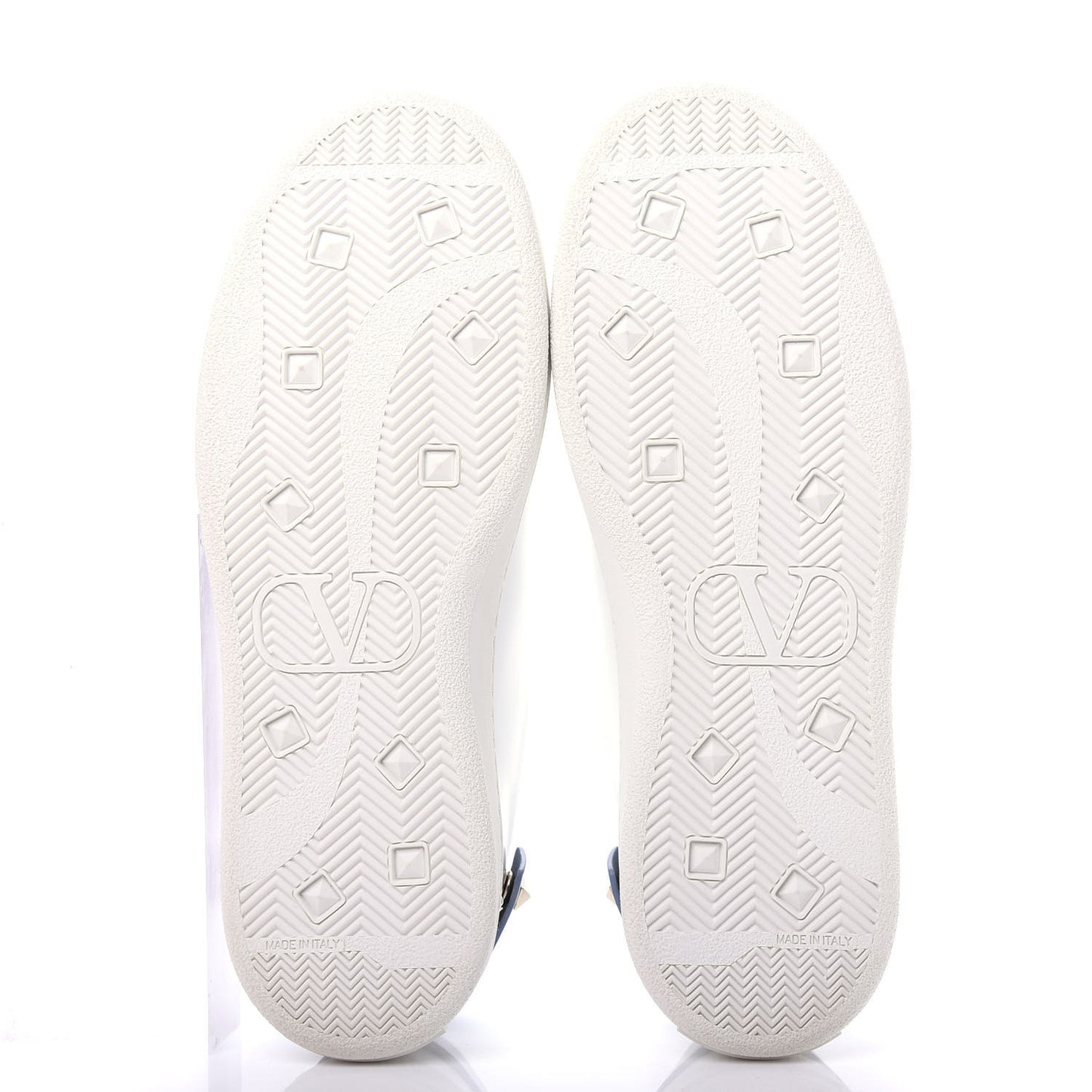 Calfskin Womens Backnet Sneakers 38.5 White Blue