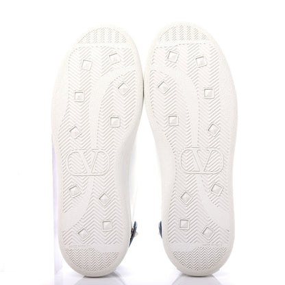 Valentino Garavani Calfskin Womens Backnet Sneakers 38.5 White Blue 6 of 11