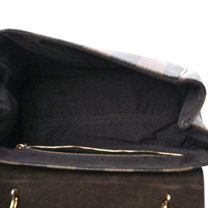 Fendi Pequin Spalmati Vitello Flamingo Shoulder Bag Tobacco Blue Neon 5 of 17