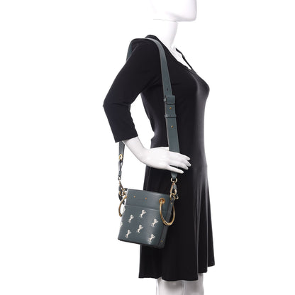 Chloe Smooth Calfskin Little Horses Embroidered Mini Roy Bucket Bag Cloudy Blue 2 of 10