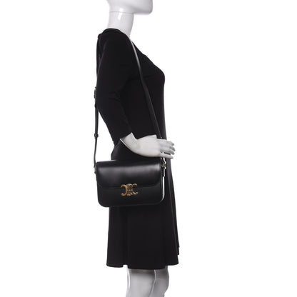 Celine Shiny Calfskin Medium Triomphe Black 2 of 10