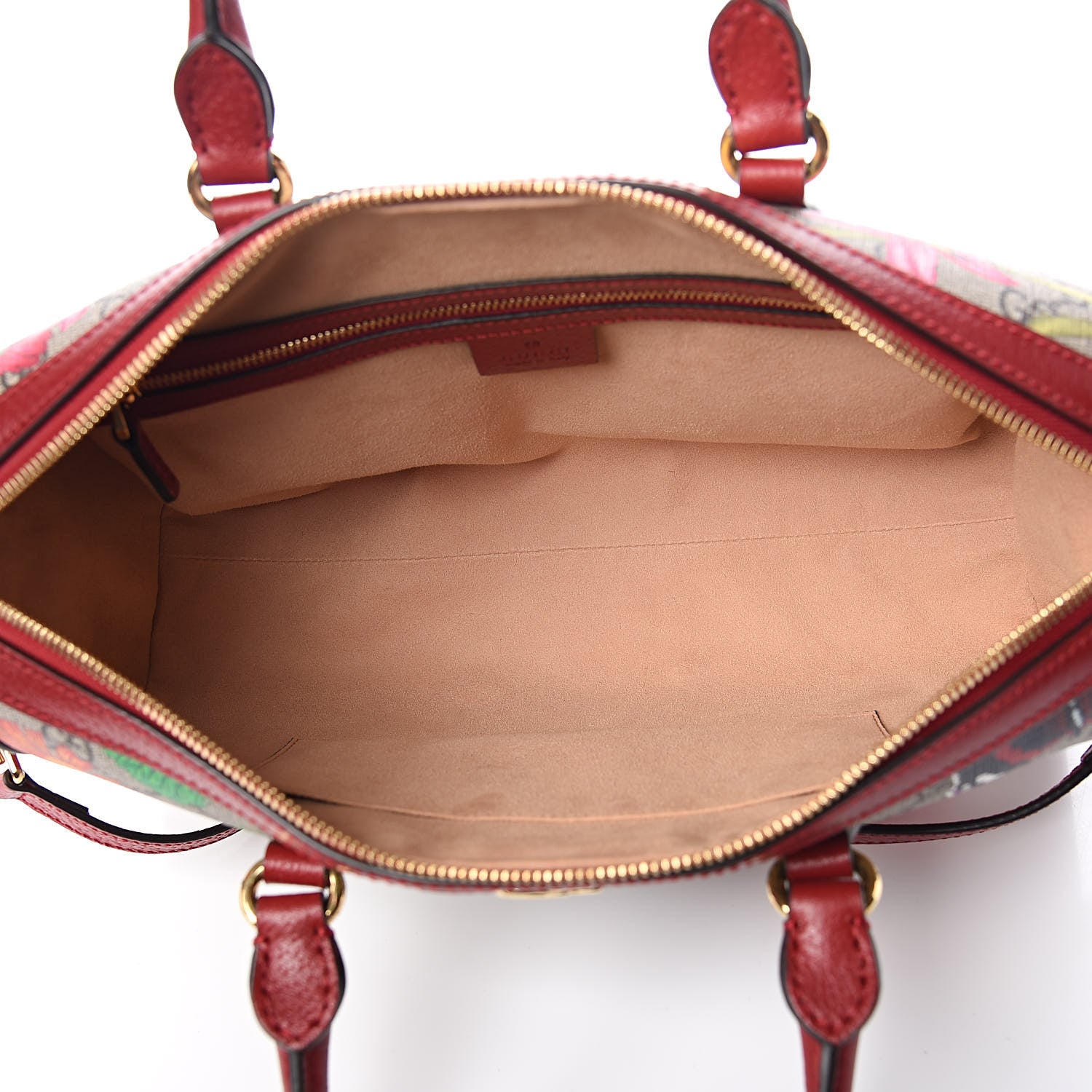 Gucci GG Supreme Monogram Flora Web Medium Ophidia Boston Red 5 of 11