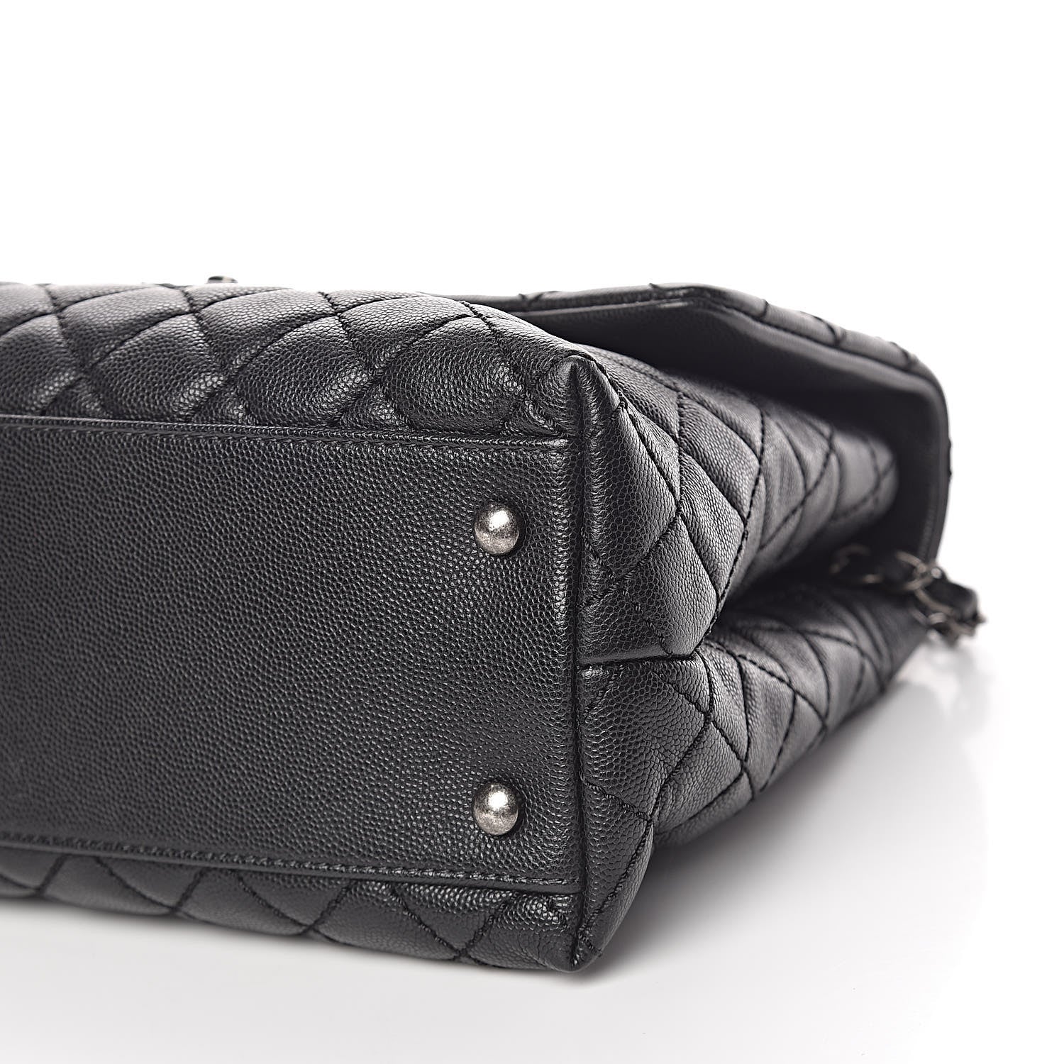 Chanel Caviar Quilted Medium Coco Handle Flap Black 9 of 12