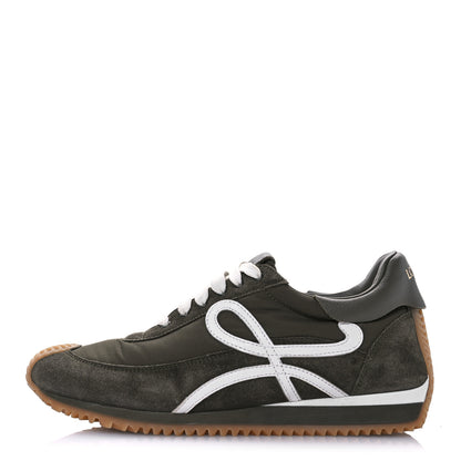 Loewe Nylon Suede Flow Runners Sneakers 40 Khaki 1 of 9