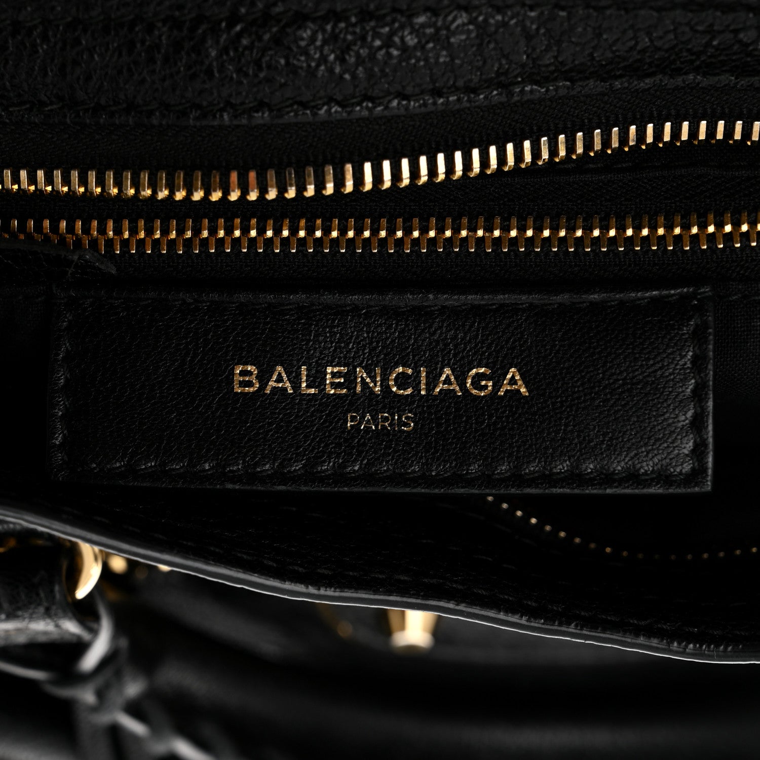 Balenciaga Chevre Gold Metallic Edge Hardware City Black 7 of 12