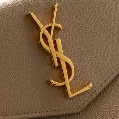 Saint Laurent Grain De Poudre Uptown Pouch Dark Beige 9 of 10