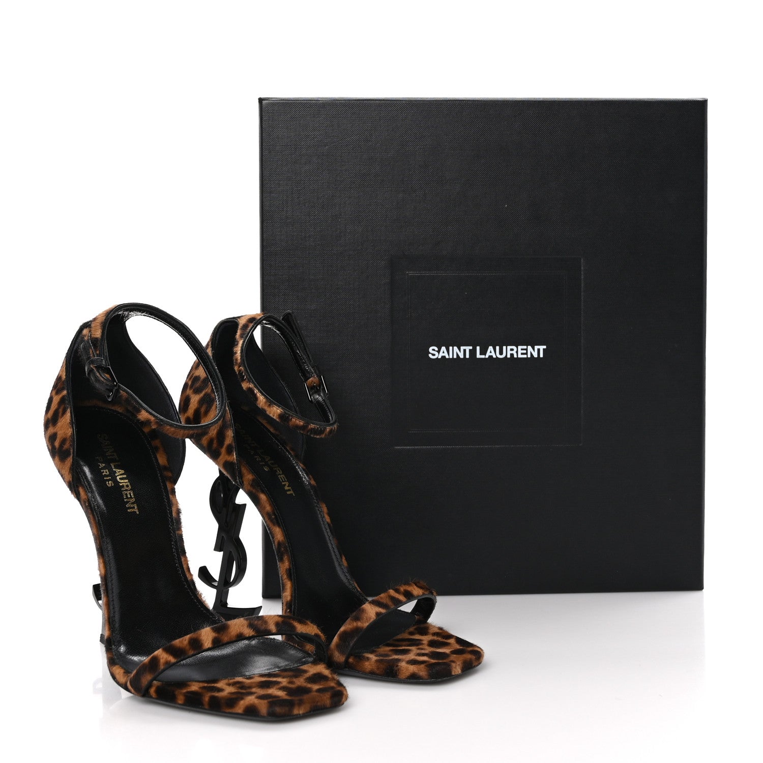 Saint Laurent Calf Hair Leopard Opyum 110 Sandals 38 Brown 8 of 8
