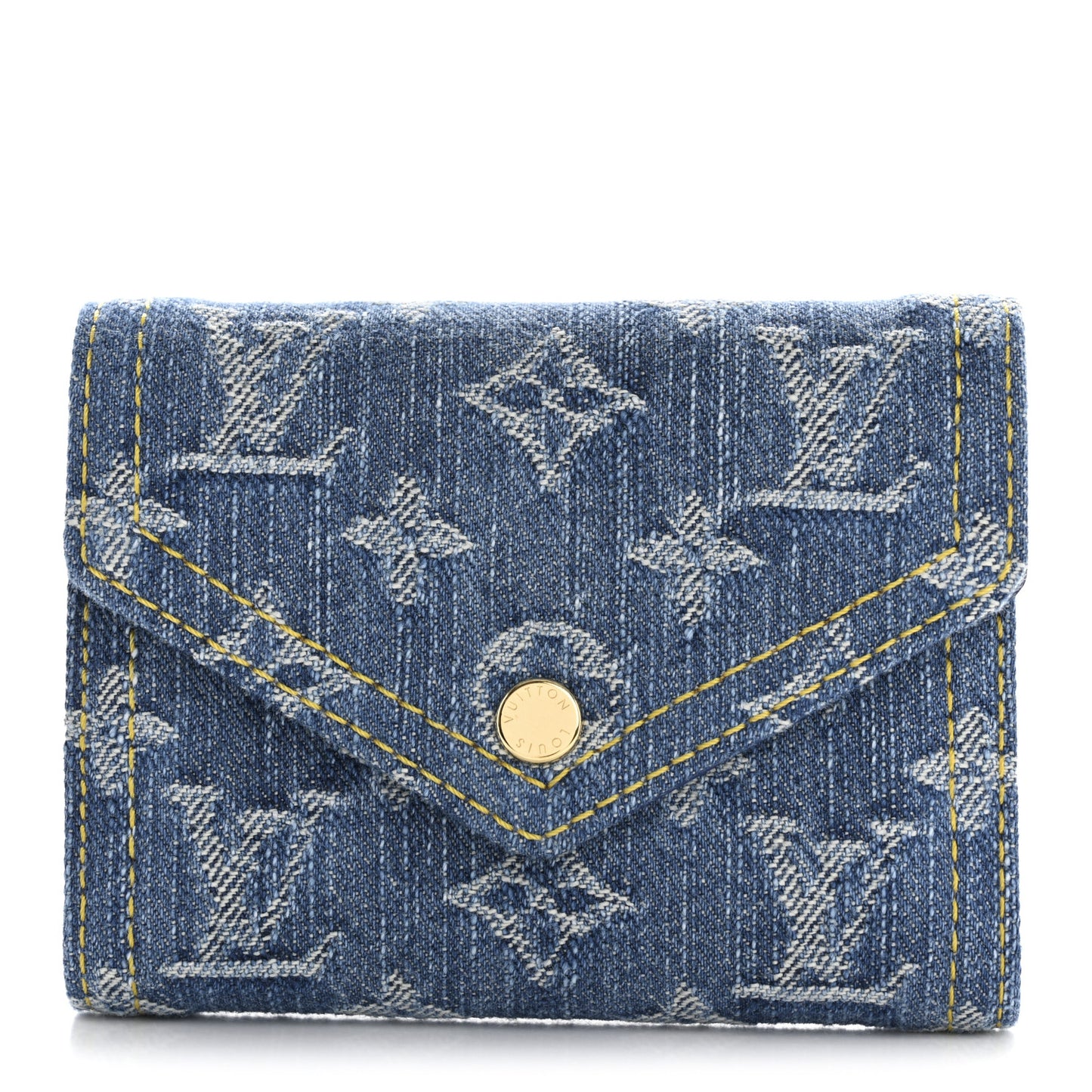 Denim Monogram  Victorine Wallet Blue