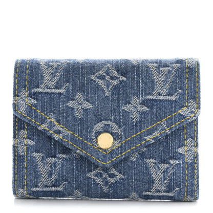 Louis Vuitton Denim Monogram  Victorine Wallet Blue 1 of 7