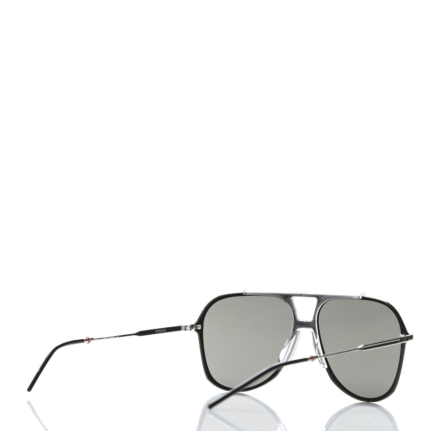 Homme 0224S Aviator Sunglasses Black Silver