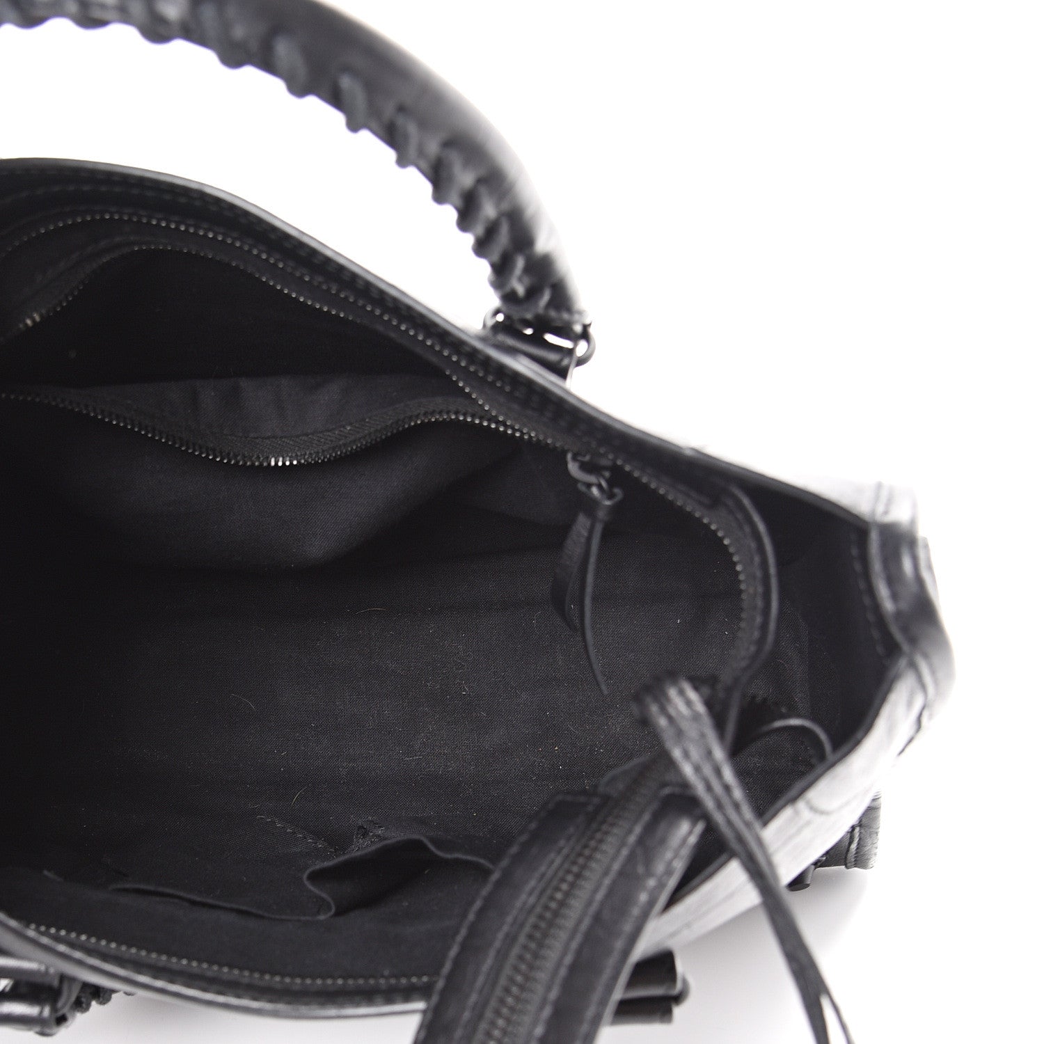 Balenciaga Matte Supple Lambskin Crocodile Embossed Classic Black Hardware S City Black 4 of 12