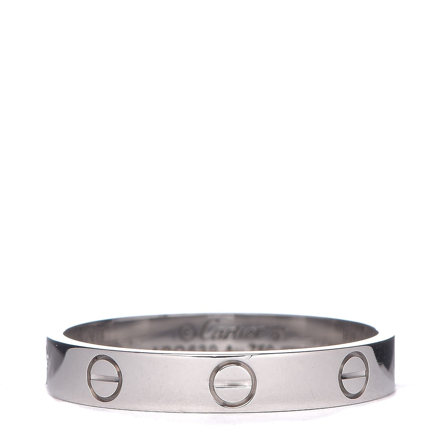 18K White Gold 3.5mm LOVE Wedding Band Ring 61 9.5